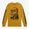 Anime Demon Slayer: Kimetsu No Yaiba Checkered Long Sleeve T-Shirt - BoxLunch Exclusive -BoxLunch Sales Store 12853038 hi