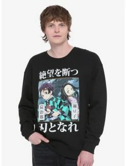 Anime Demon Slayer: Kimetsu No Yaiba Crewneck - BoxLunch Exclusive