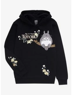 Anime Studio Ghibli My Neighbor Totoro Floral Logo Hoodie - BoxLunch Exclusive