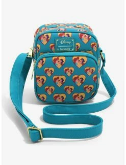 Cartoons Loungefly Disney A Goofy Movie Heart Kiss Allover Print Crossbody Bag - BoxLunch Exclusive
