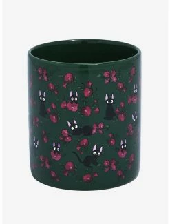 Anime Studio Ghibli Kiki's Delivery Service Jiji Floral Mug - BoxLunch Exclusive -BoxLunch Sales Store 16928647 av2
