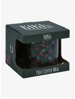 Anime Studio Ghibli Kiki's Delivery Service Jiji Floral Mug - BoxLunch Exclusive -BoxLunch Sales Store 16928647 av3