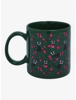 Anime Studio Ghibli Kiki's Delivery Service Jiji Floral Mug - BoxLunch Exclusive