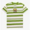 Anime Sanrio Keroppi Portrait Embroidered Stripe T-Shirt - BoxLunch Exclusive -BoxLunch Sales Store 16936698 hi