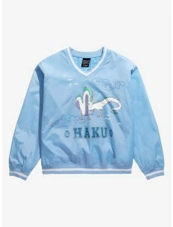 Anime Studio Ghibli Spirited Away Haku Portrait V-Neck Windbreaker Crewneck - BoxLunch Exclusive