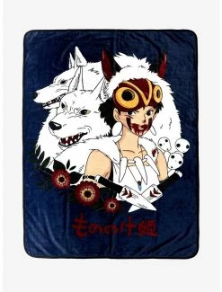 Anime Our Universe Studio Ghibli Princess Mononoke San & Wolves Throw - BoxLunch Exclusive