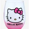 Anime Sanrio Hello Kitty Glitter Wine Glass -BoxLunch Sales Store 17670005 hi