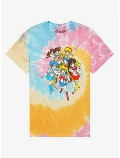 Anime Pretty Guardian Sailor Moon Sailor Guardians Group Portrait Tie-Dye T-Shirt - BoxLunch Exclusive