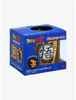 Anime Dragon Ball Z Goku Ink Blot Mug With Coaster Lid -BoxLunch Sales Store 18249863 av3