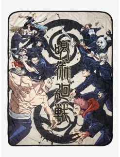 Anime Jujutsu Kaisen Tokyo & Kyoto Students Goodwill Event Fleece Throw - BoxLunch Exclusive
