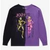 Anime JoJo's Bizarre Adventure Golden Wind & Giorno Portraits Split-Dye Long Sleeve T-Shirt - BoxLunch Exclusive -BoxLunch Sales Store 18320801 hi