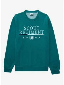 Anime Attack On Titan Scout Regiment Collegiate Crewneck - BoxLunch Exclusive