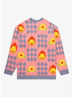 Anime Studio Ghibli Howl's Moving Castle Howl's Diamonds & Calcifer Women's Plus Size Cardigan - BoxLunch Exclusive -BoxLunch Sales Store 18638320 av1