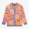 Anime Studio Ghibli Howl's Moving Castle Howl's Diamonds & Calcifer Women's Plus Size Cardigan - BoxLunch Exclusive -BoxLunch Sales Store 18638320 hi