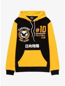 Anime Haikyu!! Karasuno High School Volleyball Club Color Block Hoodie