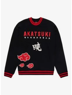 Anime Naruto Shippuden Akatsuki Kanji Crewneck - BoxLunch Exclusive