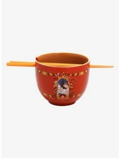 Anime Studio Ghibli Howl’s Moving Castle Characters Ramen Bowl With Chopsticks