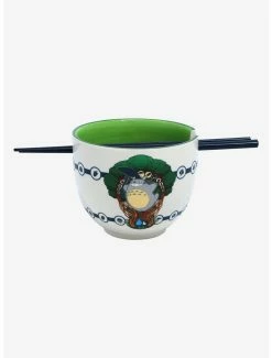 Anime Studio Ghibli My Neighbor Totoro Standing Totoro & Umbrella Ramen Bowl With Chopsticks