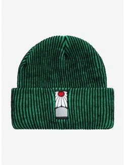 Anime Demon Slayer: Kimetsu No Yaiba Tanjiro Hanafuda Earrings Cuff Beanie - BoxLunch Exclusive