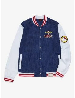 Anime Sanrio Kawaii Mart Denim Varsity Jacket - BoxLunch Exclusive