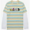 Anime Sanrio Kawaii Mart Group Portrait Striped Layered Long Sleeve T-Shirt - BoxLunch Exclusive -BoxLunch Sales Store 19438869 hi