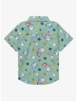 Anime Our Universe Studio Ghibli My Neighbor Totoro Allover Print Toddler Woven Button-Up - BoxLunch Exclusive -BoxLunch Sales Store 19552656 av1