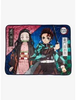Anime Demon Slayer: Kimetsu No Yaiba Nezuko & Tanjiro Pattern Panel Throw