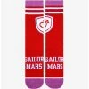 Cartoons Sailor Moon Sailor Mars Varsity Crew Socks - BoxLunch Exclusive