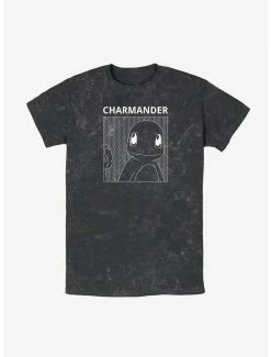 Anime Pokemon Charmander Mineral Wash T-Shirt