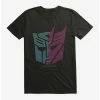 Cartoons Transformers Autobot Decepticon Split Icon T-Shirt -BoxLunch Sales Store 20506750 hi