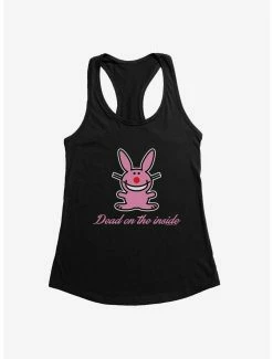 Cartoons It's Happy Bunny Dead Inside Womens Tank Top