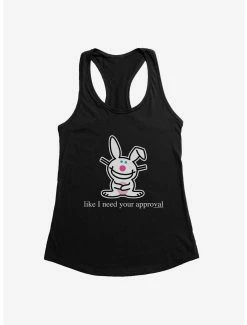 Cartoons It's Happy Bunny Don't Need Your Approval Womens Tank Top