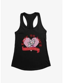 Cartoons It's Happy Bunny Easy To Love Womens Tank Top