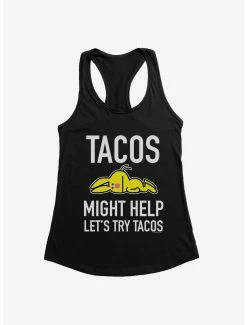 Cartoons It's Happy Bunny Tacos Might Help Womens Tank Top