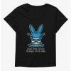 Cartoons It's Happy Bunny Cute But Crazy Womens T-Shirt Plus Size -BoxLunch Sales Store 20533612 hi