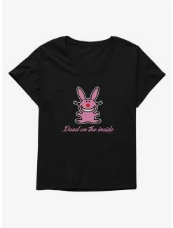 Cartoons It's Happy Bunny Dead Inside Womens T-Shirt Plus Size