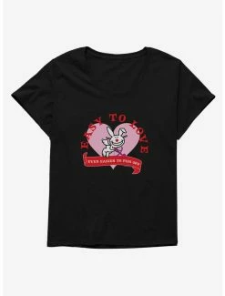 Cartoons It's Happy Bunny Easy To Love Womens T-Shirt Plus Size