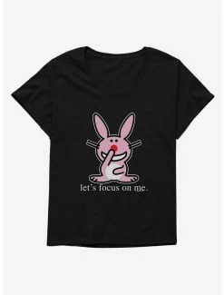 Cartoons It's Happy Bunny Focus On Me Womens T-Shirt Plus Size