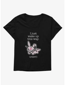 Cartoons It's Happy Bunny I Wake Up Pissed Womens T-Shirt Plus Size