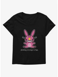Cartoons It's Happy Bunny Revenge Is Fun Womens T-Shirt Plus Size