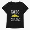 Cartoons It's Happy Bunny Tacos Might Help Womens T-Shirt Plus Size -BoxLunch Sales Store 20534010 hi