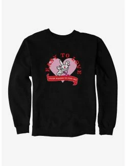 Cartoons It's Happy Bunny Easy To Love Sweatshirt