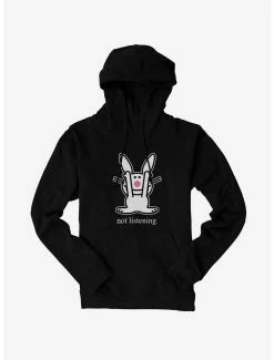 Cartoons It's Happy Bunny Not Listening Hoodie