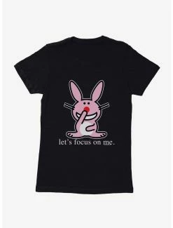 Cartoons It's Happy Bunny Focus On Me Womens T-Shirt