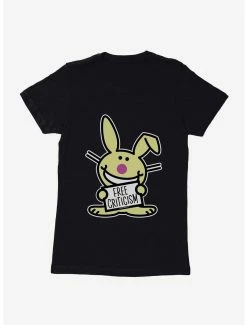 Cartoons It's Happy Bunny Free Criticism Womens T-Shirt