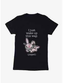Cartoons It's Happy Bunny I Wake Up Pissed Womens T-Shirt