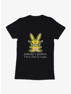 Cartoons It's Happy Bunny Nobody's Perfect Womens T-Shirt