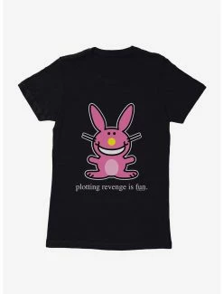 Cartoons It's Happy Bunny Revenge Is Fun Womens T-Shirt