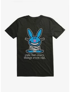 Cartoons It's Happy Bunny Cute But Crazy T-Shirt
