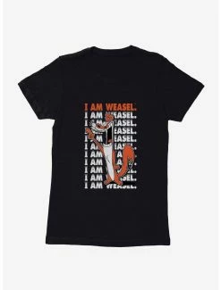 Cartoons I Am Weasel Repeat Logo Womens T-Shirt